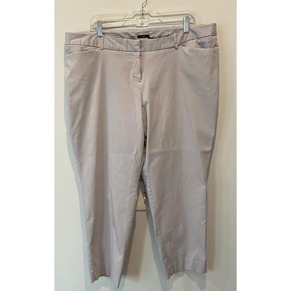 Worthington Gray Slim Fit Mid Rise Dress Pant Women Size 20W - Picture 1 of 7